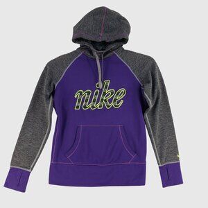 Nike Womens Purple & Gray Athletic Hoodie Sweatshirt Size S